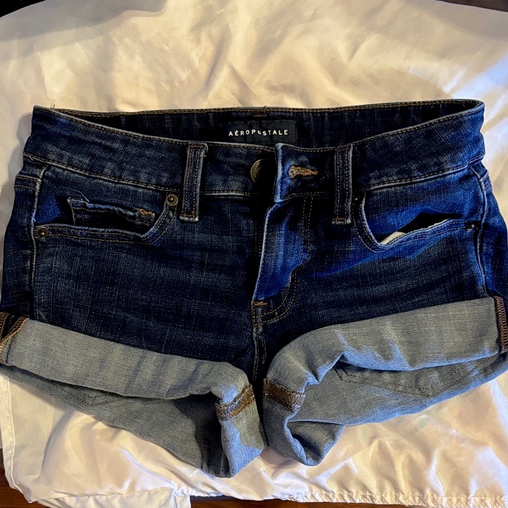 Aeropostale Dark Blue Denim Shorts